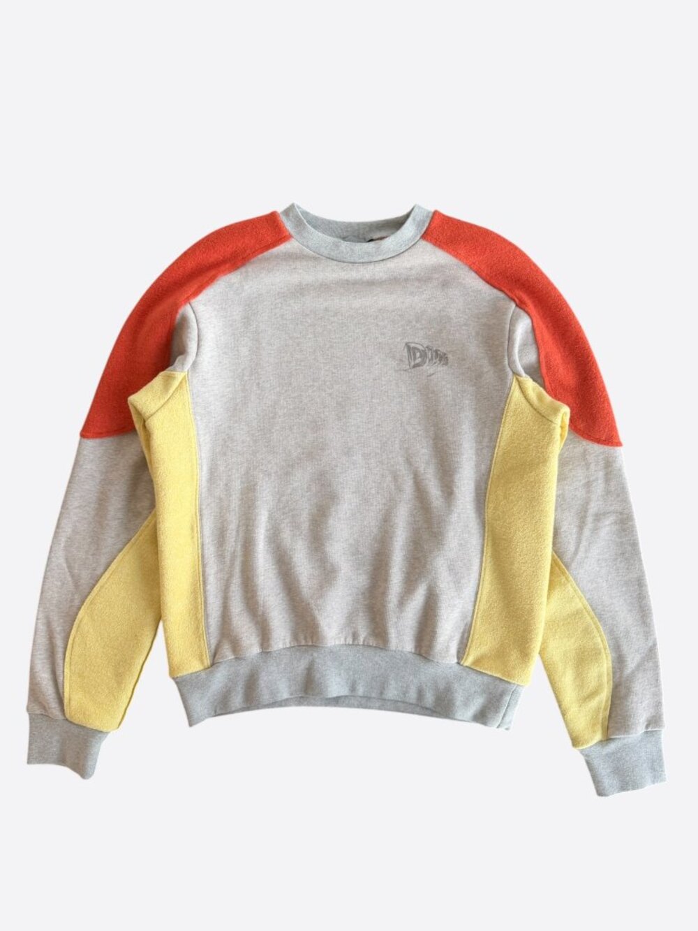 Dior Grey, Orange & Yellow Panelled Sweater